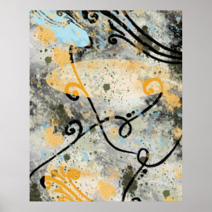 Modern Shapes and Colour Poster