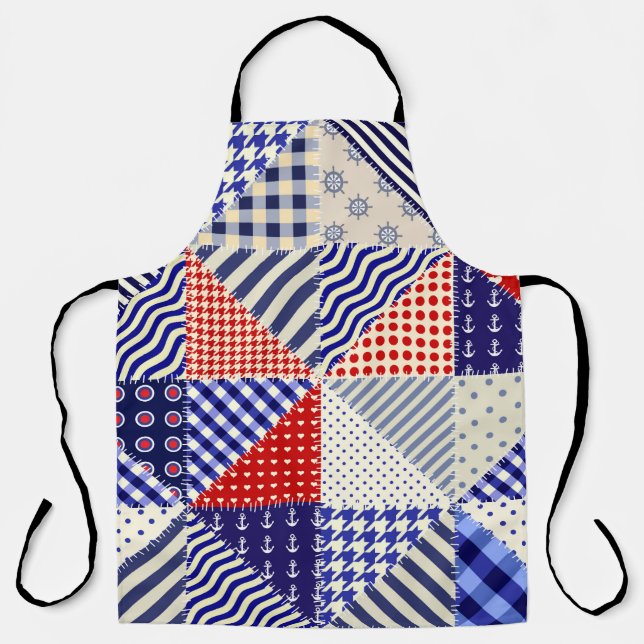 Modern shapes and geometric seamless pattern in sc apron (Front)