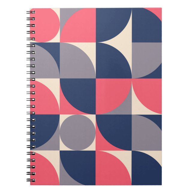 Modern shapes and geometric seamless pattern in sc notebook (Front)