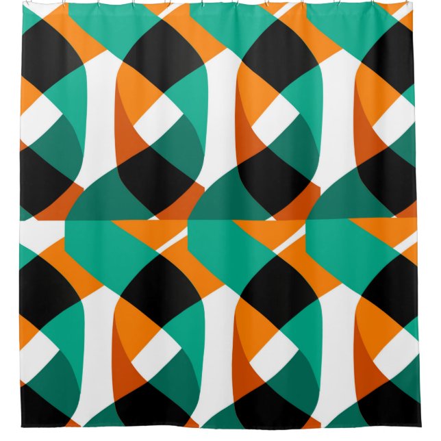 Modern shapes and geometric seamless pattern in sc shower curtain (Front)