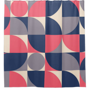 Modern shapes and geometric seamless pattern in sc shower curtain