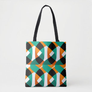 Modern shapes and geometric seamless pattern in sc tote bag