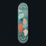 Modern Shapes Girly Rainbow Monogram Skateboard<br><div class="desc">Fun and modern shapes with rainbows,  butterfly and ladybug makes a cool urban deck perfect for any skateboarder. Add your monogram initials to mark your spot. Perfect for sidewalk surfers and those who love to ride the pipes.</div>