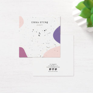 Modern Shapes Textured Earring Square Display Card