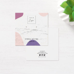 Modern Shapes Textured Earring Stud Square Cards