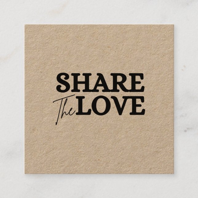 Modern Share the love kraft refer a friend  Referral Card (Front)