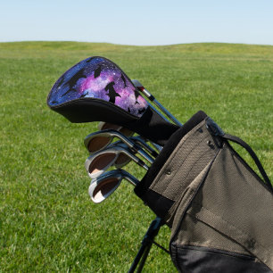 Modern shark fish jaws whale under the sea galaxy golf head cover