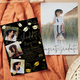 Modern She did it black chic photo graduation