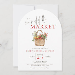 Modern She’s off the Market Bridal Shower Arch Invitation