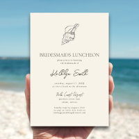 Modern Shell Beach Ocean Bridesmaids Luncheon