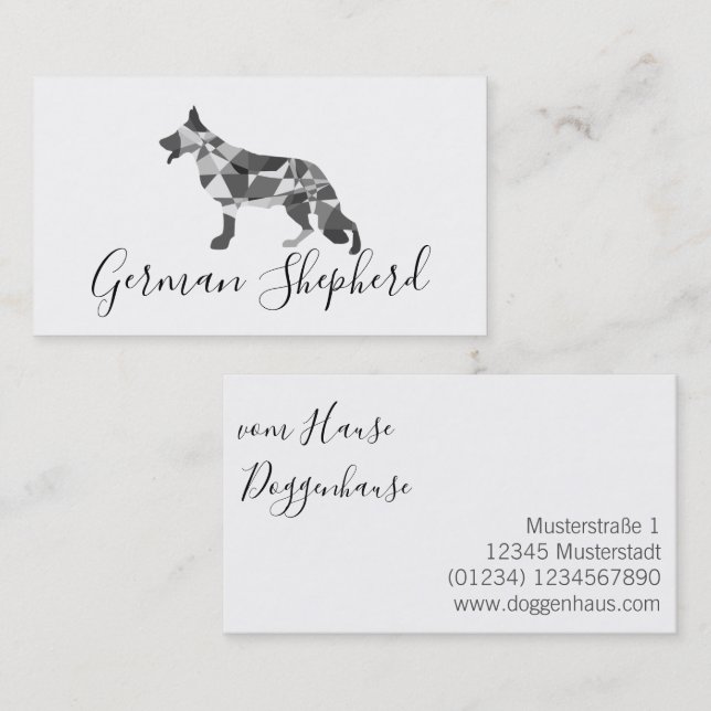 Modern Shepherd Dog Business Card (Front/Back)