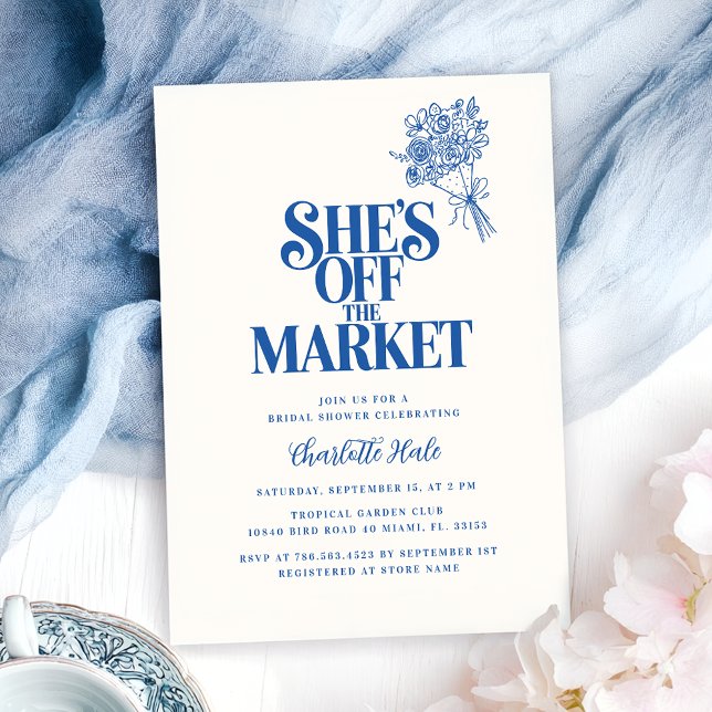 Modern She's Off The Market Farmers Bridal Shower Invitation (Creator Uploaded)