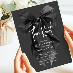 Modern She's Tying The Knot Bridal Shower Invitation