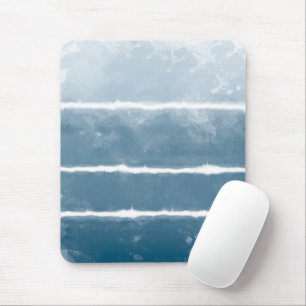 Modern Shibori Ombre Retro Tie Dye Hippie Indigo   Mouse Mat