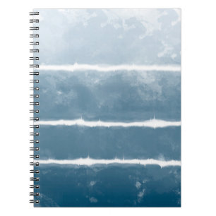 Modern Shibori Ombre Retro Tie Dye Hippie Indigo  Notebook
