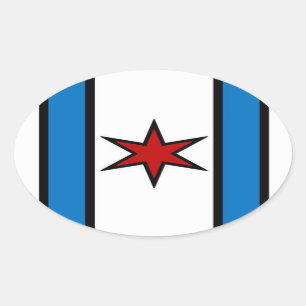 Modern shield oval sticker