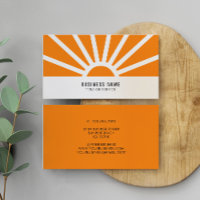 Modern Shining Sun Sunset Sunrays Orange Business
