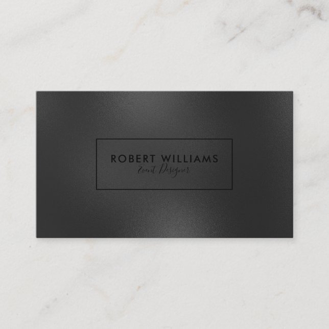 Modern Shiny Black Abstract Background Business Card (Front)