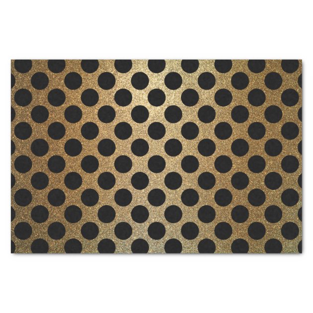 black and gold polka dot wrapping paper