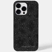 Modern Shiny Black Text Customisable