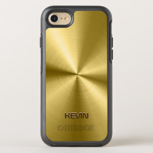 Modern Shiny Gold Metallic Texture Print OtterBox Symmetry iPhone 8/7 Case