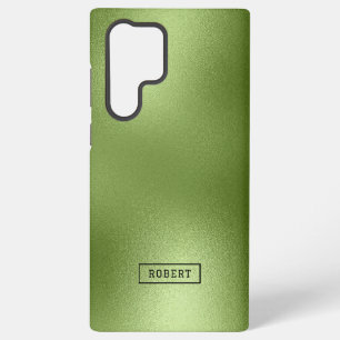 Modern Shiny Green Abstract Background Monogram Samsung Galaxy Case