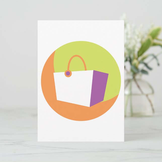 Modern Shopping Bag Icon Minimalist Retail Invitation (Creator Uploaded)