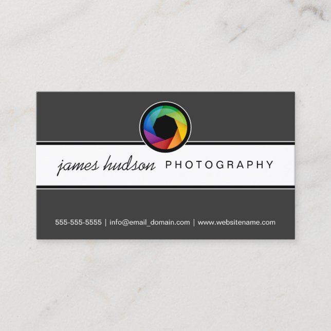 Modern Shutter Photography Business Card (Front)