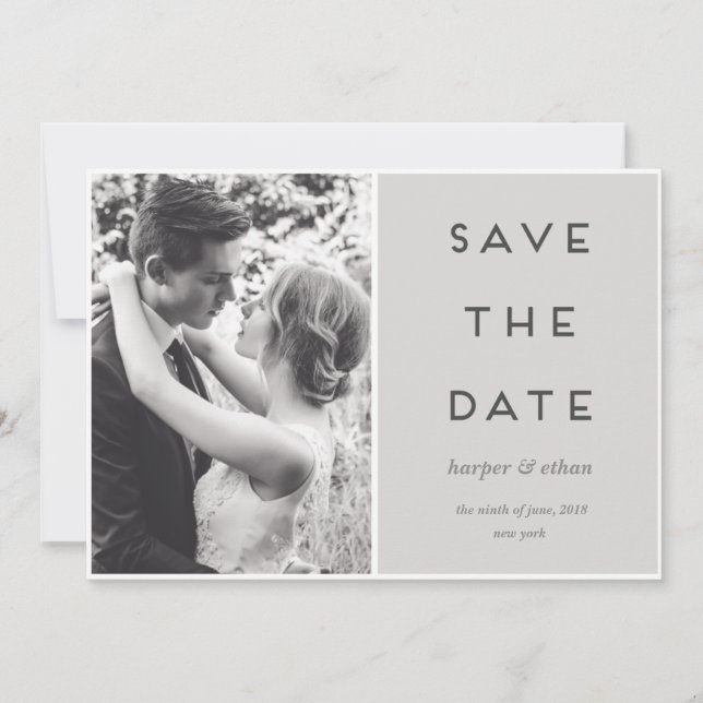 MODERN SIDE BY SIDE SAVE THE DATE (Front)