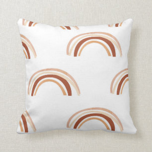 Modern Sienna Boho Rainbow Throw Pillow