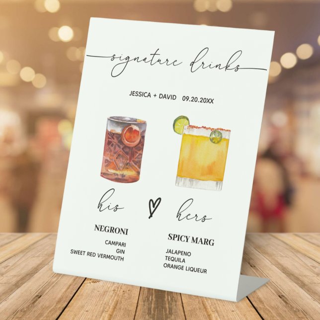 modern signature drinks wedding sign bar sign (Creator Uploaded)