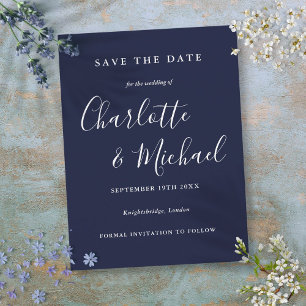 Modern Signature Wedding Save the Date Card