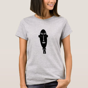 Modern silhouette abstract black face art T-Shirt