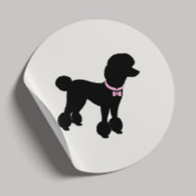 Modern Silhouette Dog Grooming Classic Round