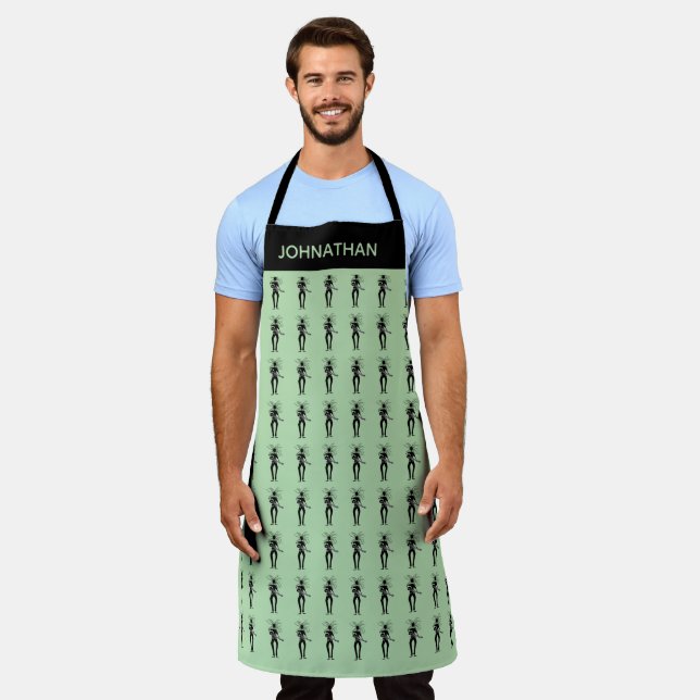 Modern, Silhouette Guitarist Apron (Worn)
