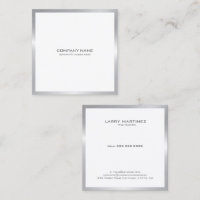 Modern silv border on white