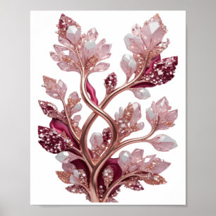 Modern Silver ABSTRACT ART Design Poster
