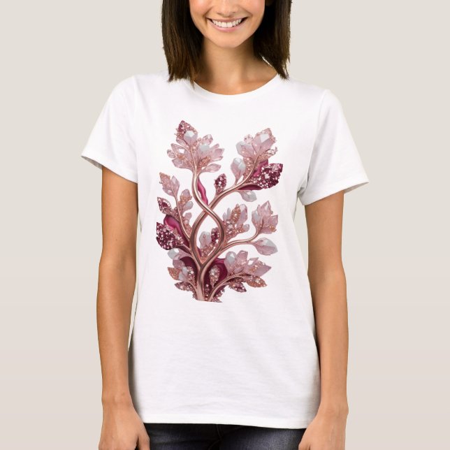 Modern Silver ABSTRACT ART Design T-Shirt (Front)