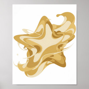 Modern Silver ABSTRACT ART Graphic Design Poster