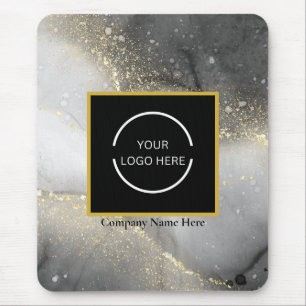 Modern Silver and Gold Company Name & Logo Mouse Mat