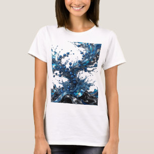 Modern Silver BLUE METAL FLUX Custom Tee