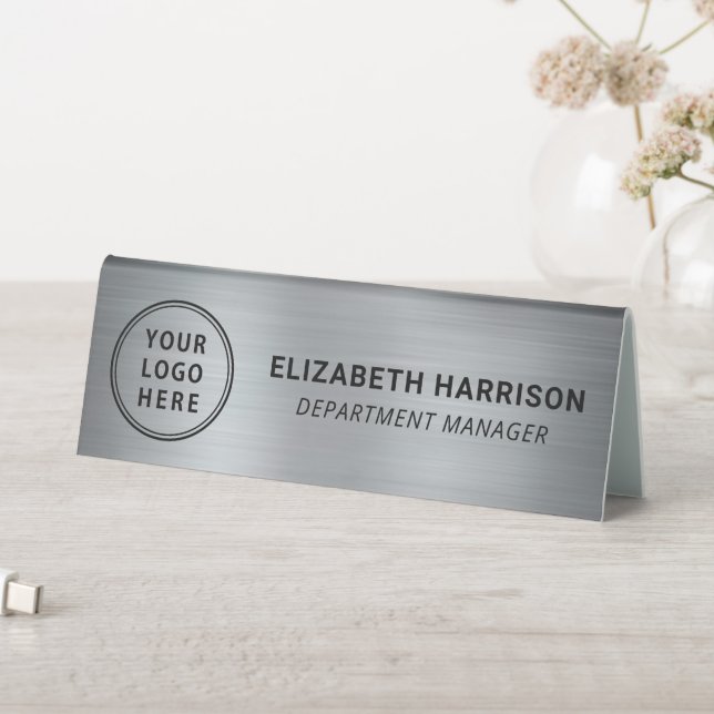 Modern Silver Business Logo Name (In SItu (Table))