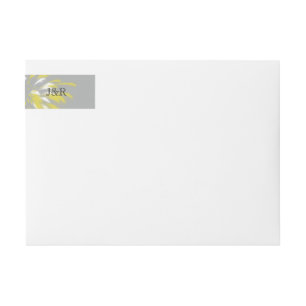 Modern Silver Buttercup Wedding Wrap Around Label