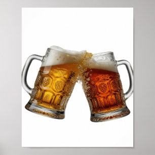 Modern Silver CHEERS TO GOOD HEALTH Poster