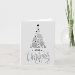 Modern Silver Christmas Tree Holiday