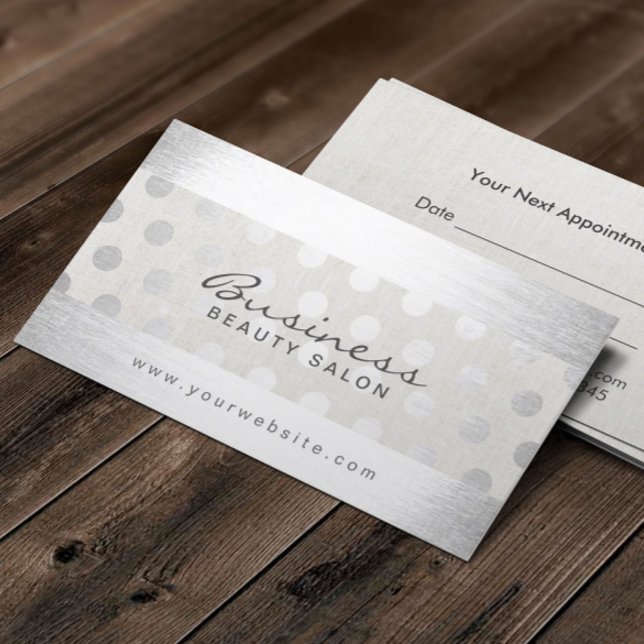 Modern Silver Dots Beauty Salon Appointment (Creator Uploaded)