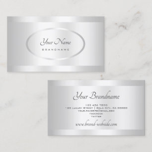 Modern Silver Effect Professional and Stylish Business Card