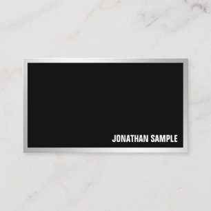 Modern Silver Elegant Minimalist Plain Trendy Business Card