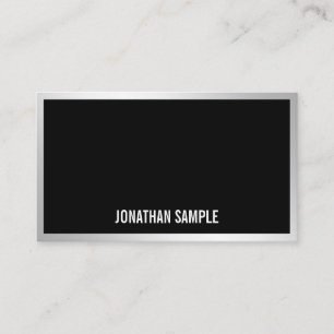 Modern Silver Elegant Simple Template Professional Business Card