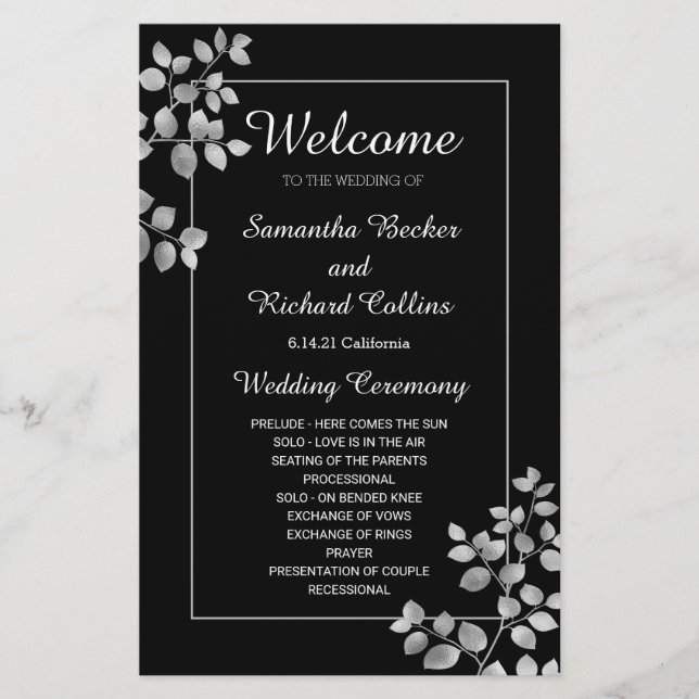 Modern Silver Floral (Front)